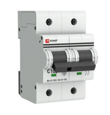 Автоматический выключатель EKF PROxima 2P ВА 47-125 100А C 15кА SQ mcb47125-2-100C