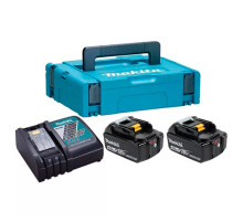 Набор аккумуляторов BL1840B 18В, 4.0 Ач + зарядное устройство DC18RC + кейс MakPac Makita 198310-8