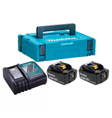Набор аккумуляторов BL1840B 18В, 4.0 Ач + зарядное устройство DC18RC + кейс MakPac Makita 198310-8