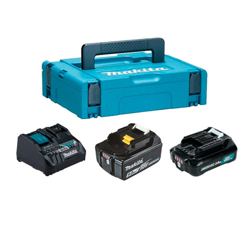 Набор PSK MKP2NX1 (BL1850Bx1 шт., BL1021Bx1 шт., DC18RE, кейс MAKPAC II) Makita 199024-2