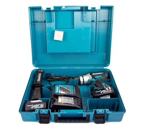 Аккумуляторная ударная дрель-шуруповёрт Makita DHP458RFE