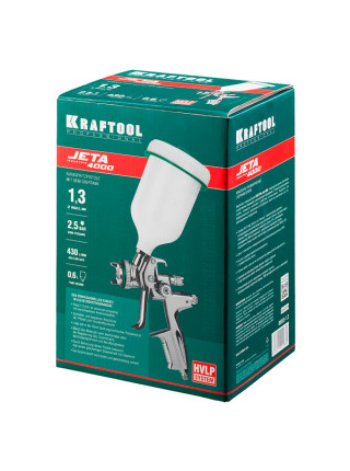 Краскопульт пневматический KRAFTOOL PRO Jeta 4000 HVLP 1.3 мм Краскопульт пневматический KRAFTOOL PRO Jeta 4000 HVLP 1.3 мм