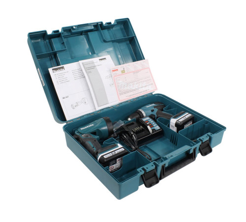 Аккумуляторная дрель-шуруповерт Makita DF347DWLE + фонарь