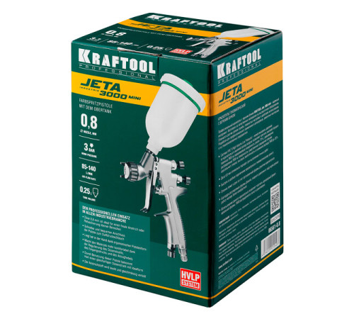 Краскопульт пневматический KRAFTOOL PRO Jeta 3000 mini HVLP 0,8 мм
