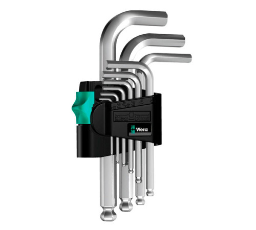 Набор Г-образных ключей 950 PKS/9 SM N CLIP 9TLG / 9 PCS WERA WE-133163