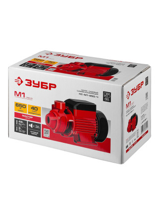 Садовый самовсасывающий насос Зубр МАСТЕР М1 НС-М1-650-Ч