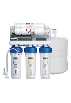 Система очистки воды с обратным осмосом БАРЬЕР ПРОФИ ОСМО 100 Boost М с насосом и минерализатором Н152Р02