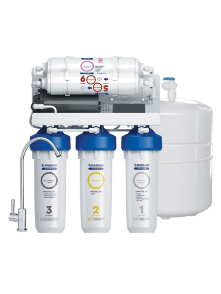Система очистки воды с обратным осмосом БАРЬЕР ПРОФИ ОСМО 100 Boost М с насосом и минерализатором Н152Р02
