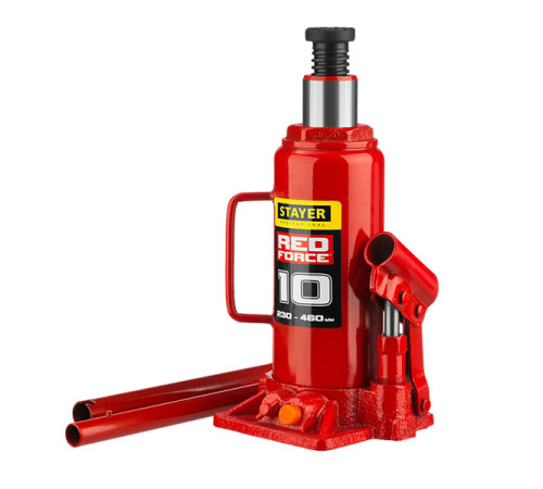 Гидравлический бутылочный домкрат Stayer RED FORCE 10т 43160-10