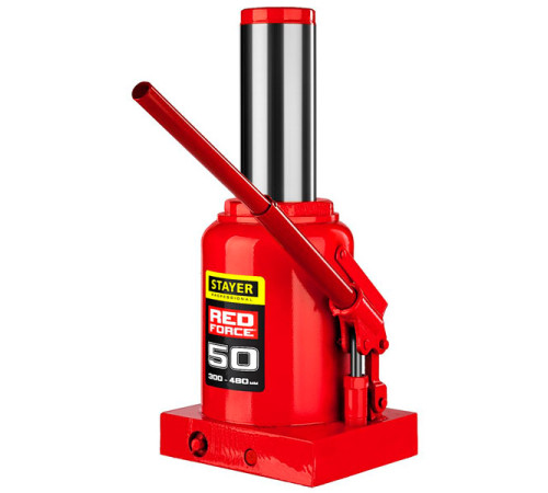 Гидравлический бутылочный домкрат Stayer RED FORCE 50т 43160-50