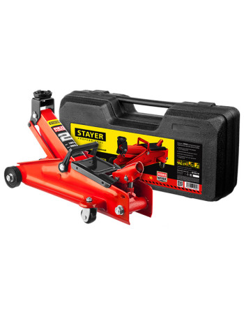 Гидравлический подкатной домкрат Stayer RED FORCE 2т в кейсе 43153-2-K