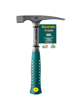 Цельнокованный молоток каменщика 600 г Kraftool THOR 20191