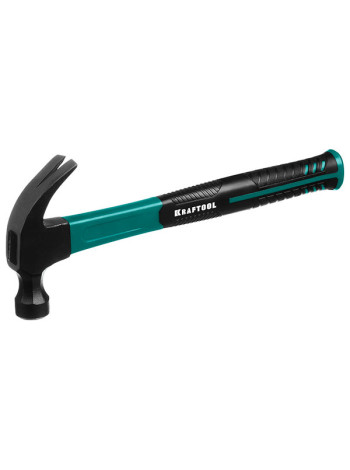 Столярный молоток-гвоздодёр с фибергласовой рукояткой KRAFTOOL Fiberglass 450 г 20265-45