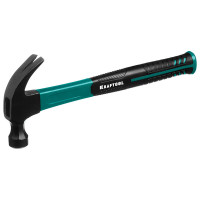 Столярный молоток-гвоздодёр с фибергласовой рукояткой KRAFTOOL Fiberglass 560 г 20265-56