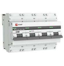 Автоматический выключатель EKF PROxima ВА 47-100 4P 80А 10kA mcb47100-4-80C-pro
