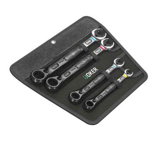 Набор комбинированных ключей с трещоткой, WERA 6001 Joker Switch 4 Set 1 10/13/17/19 мм, 4 предметов WE-020090
