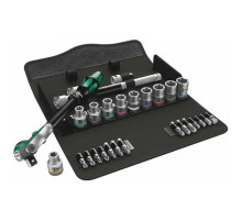 Набор инструмента WERA 8100 SC 9 Zyklop Speed трещотка 1/2, биты, головки, дюймовый, 28 пр. WE-004079