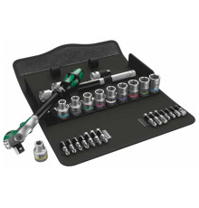 Набор инструмента WERA 8100 SC 9 Zyklop Speed трещотка 1/2, биты, головки, дюймовый, 28 пр. WE-004079