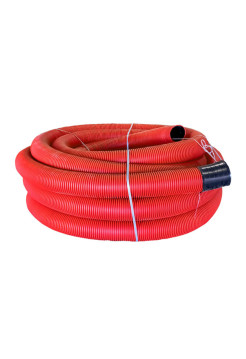 Гофрированная двустенная труба с зондом EKF ПНД d160мм 50м красная PROxima tg2st-160-50m