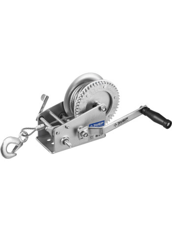 Ручная барабанная лебедка Зубр ПРОФЕССИОНАЛ тросовая 1,1т 8м 43113-1.1