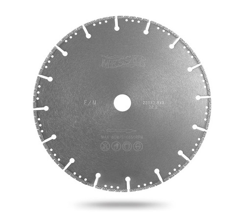 Диск алмазный вакуумный по металлу F/M (125х22.2 мм) MESSER 125D-2.8T-3W-22.2