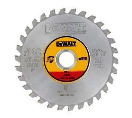Пильный диск по стали 140/20 мм, 30 зубьев, TCG1,5 Dewalt DT1923