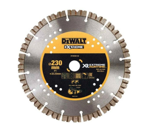 Круг алмазный S-сегментированный (230х22.2 мм) Dewalt DT40260-QZ