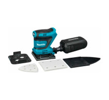 Аккумуляторная вибрационная шлифмашина Makita LXT, BL, 18 В, XPT, 114x140 мм, 11000-14000 об\м, ампл-1.5мм, 1.4 кг, кор,п\сборник, зажим +липучка, без аккум и з/у DBO480Z