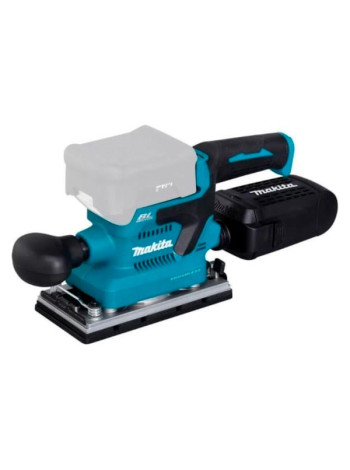 Аккумуляторная вибрационная шлифмашина Makita LXT, BL, 18В, XPT, AWS, 93x228 мм, 4000-12000 об\м, ампл-2.0 мм, 1.5кг, кор,п\сборник, зажим, WUT01, без аккум. и з/у DBO381ZU