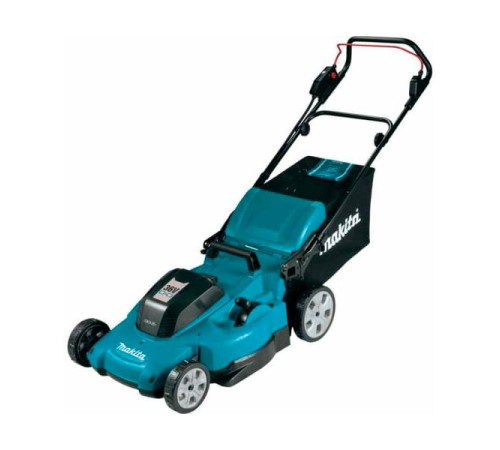 Газонокосилка аккумуляторная Makita LXT 2x18 В, 860 Вт, дека 53 см, 70 л, 4в1 XPT (2xBL1850B DC18SH) DLM538CT2
