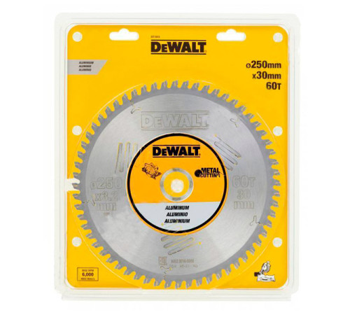 Пильный диск по алюминию EXTREME (250х30 мм; 60 зубьев TCG) Dewalt DT1915