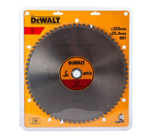 Пильный диск по стали (355х25.4 мм; 66 TCG) Dewalt DT1926