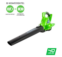 Аккумуляторный воздуходув-садовый пылесос GREENWORKS GD40BV 24227UB
