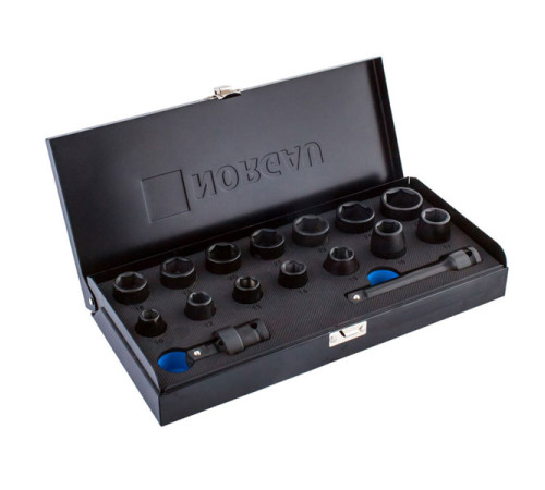 Набор головок ударных 6-ти гранных 1/2" N19K-016 NORGAU 064041816