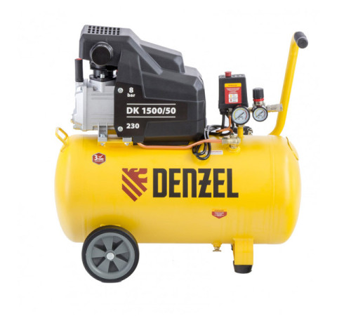 Воздушный компрессор Denzel DK1500/50,Х-PRO 1,5 кВт, 230 л/мин, 50 л 58064