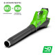 Аккумуляторный воздуходув GREENWORKS G40ABK6 2400807UF