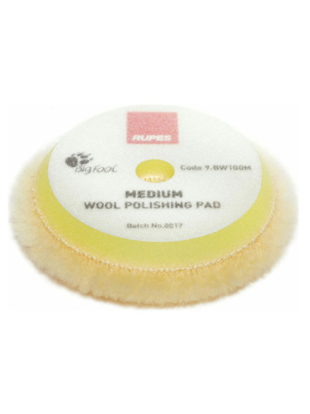 Мягкий полировальный диск из натуральной овчины (80/90 мм; Velcro; жёлтый) RUPES 9.BW100М