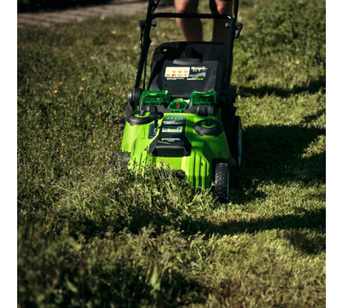 Аккумуляторная газонокосилка GREENWORKS TwinForce G40LM49DBK6 2500207UF
