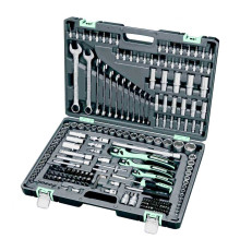 Набор инструмента, 1/4", 3/8", 1/2", Cr-V, S2, усиленный кейс, 216 предм. STELS 14115