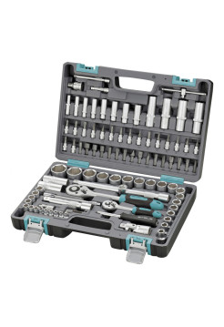 Набор инструментов, 1/2", 1/4", CrV, пластиковый кейс 94 предм. STELS 14106