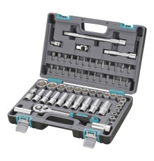 Набор инструментов, 1/2", CrV, пластиковый кейс 60 предм. STELS 14103