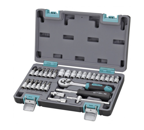 Набор инструментов, 1/4", CrV, пластиковый кейс 29 предм. STELS 14100