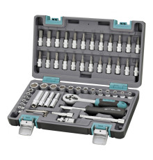 Набор инструментов, 1/4", CrV, пластиковый кейс 57 предм. STELS 14101