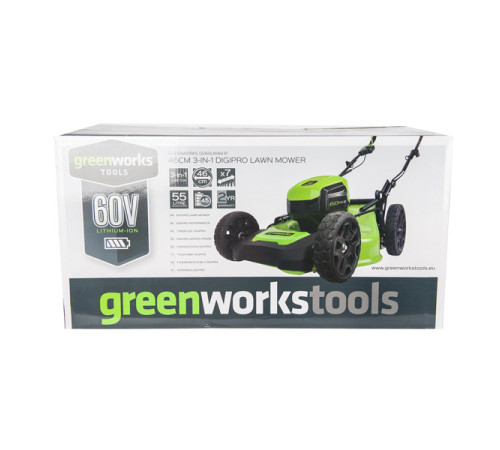 Аккумуляторная газонокосилка GREENWORKS GD60LM46HP 2502807