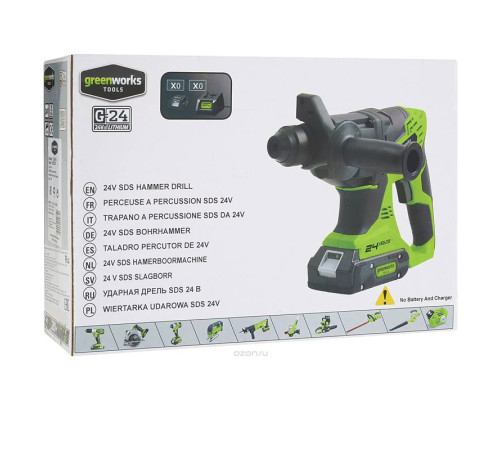 Аккумуляторный перфоратор Greenworks G24HD 3802507