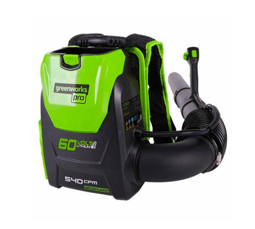 Аккумуляторный ранцевый воздуходув GREENWORKS GD60BPB 2402307