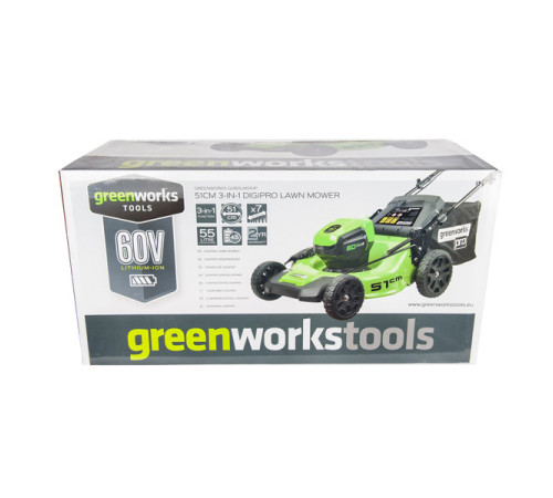 Аккумуляторная газонокосилка GREENWORKS GD60LM51HP 2502707