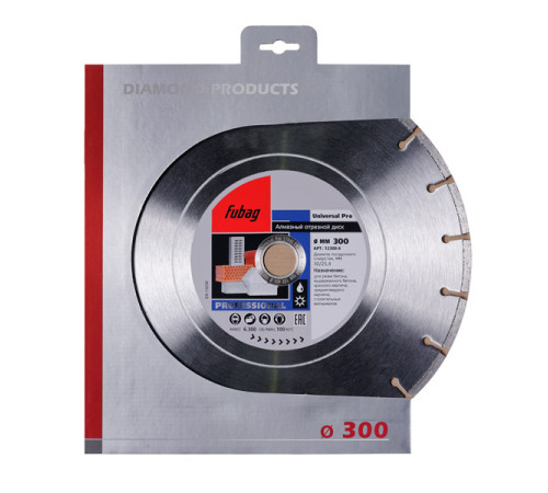 Диск алмазный отрезной Universal Pro (300х30/25.4 мм) для плиткорезов Fubag 12300-6