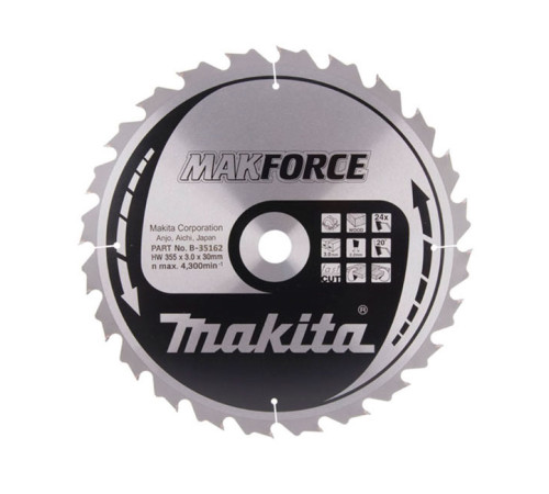Пильный диск по дереву (355х30 мм; 24T) Makita B-35162