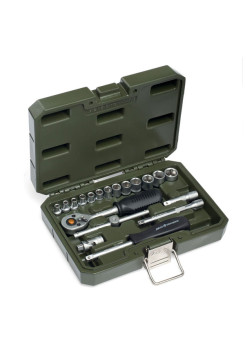 Набор шестигранных головок с трещоткой ДТ/20, 19 предметов, 1/4 дюйма, Дело Техники 600719